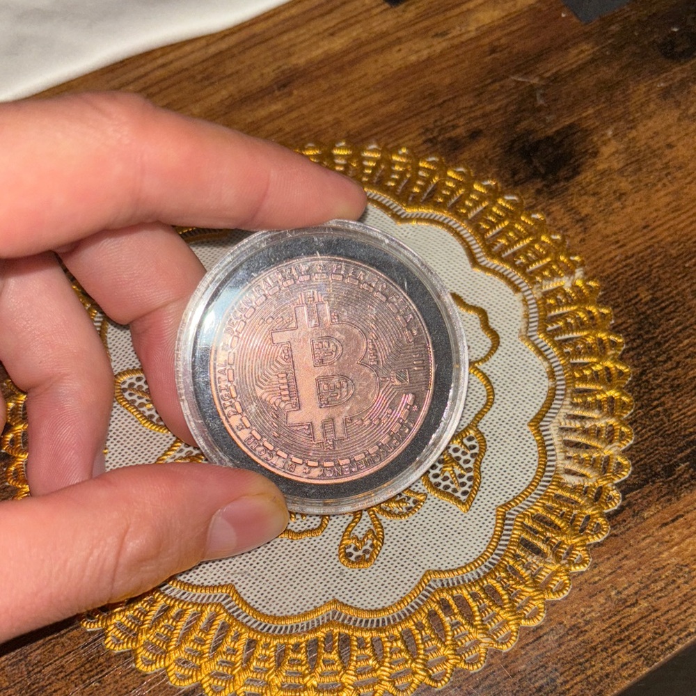 Bitcoin Commemorative Coin in Case